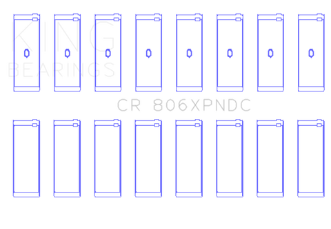 King Chrysler 361ci / 383ci  Coated Performance Rod Bearing Set - CR806XPNDCSTDX