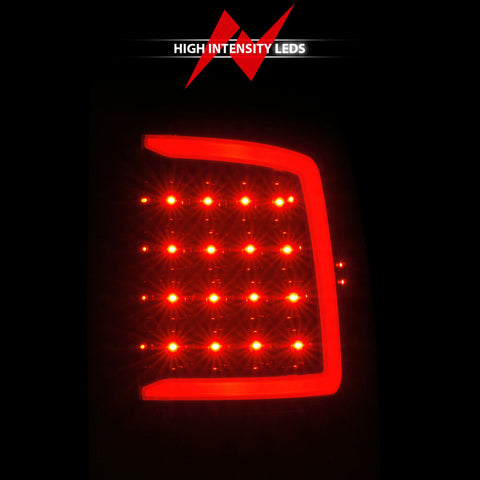 ANZO 09-18 Dodge Ram 1500 Full LED Taillights w/ Sequential Black Housing/Clear Lens - 311452