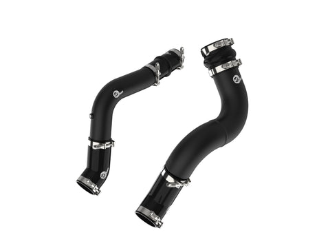 aFe BladeRunner Aluminum Hot and Cold Charge Pipe Kit Black RAM Diesel Trucks 19-23 L6-6.7L (td) - 46-20614-B