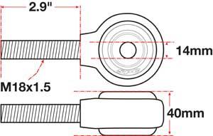 SPC Performance xAxis Rod End Ball Joint - 15786