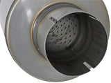 aFe MACH Force-Xp 409 SS Muffler 3-1/2in ID Center/Center x 7in Dia x 24in L - Round Body - 49M00024