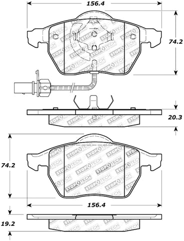 StopTech Street Touring Brake Pads - 308.08400