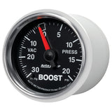 Autometer GS 52mm 30 in Hg/20 psi Mechanical Vacuum/Boost Gauge - 3807