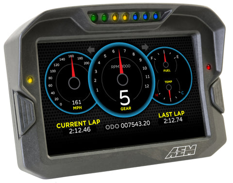 AEM CD-7 Non Logging Race Dash Carbon Fiber Digital Display (CAN Input Only) - 30-5700