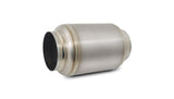 Vibrant Titanium Muffler w/Natural Tip 3in. Inlet / 3in. Outlet / 4.25in Dia - 17630
