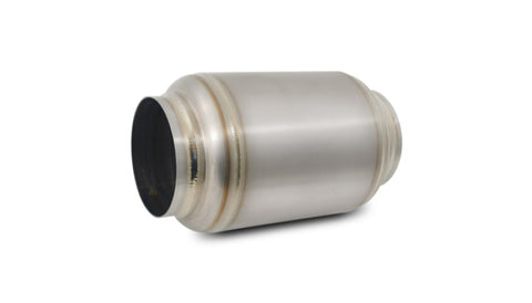 Vibrant Titanium Muffler w/Natural Tip 3.5in. Inlet / 3.5in. Outlet / 5.5in Dia - 17635