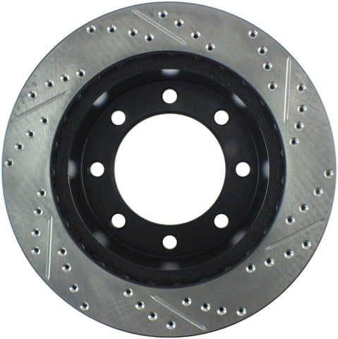 StopTech 00-05 Ford Excursion 4WD / 99-04 F250/F350 Pickup Front Slotted & Drilled Right Rotor - 127.65086R