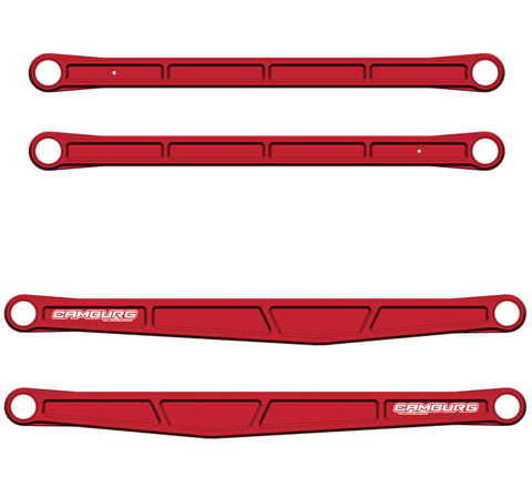 Camburg Ford Raptor 21-23 KINETIK Series Rear Billet Trailing Arm Kit (Red) - CAM-120033-RED