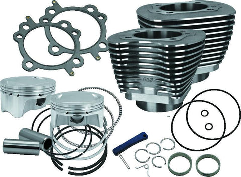 S&S Cycle 07-17 BT 107in Bolt-In Big Bore Kit - Wrinkle Black - 910-0500