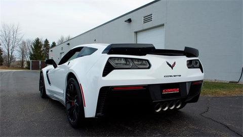 Corsa 2017-2019 Corvette Z06 2.75in Axle Back Exhaust Polished Dual Rear Exit Quad 4.5in Tip (Sport) - 14768