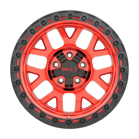 Weld Off-Road W133 17X9 Cinch 5X114.3 5X127 ET-12 BS4.50 Candy Red / Satin Black Ring 78.1 - W13379026450