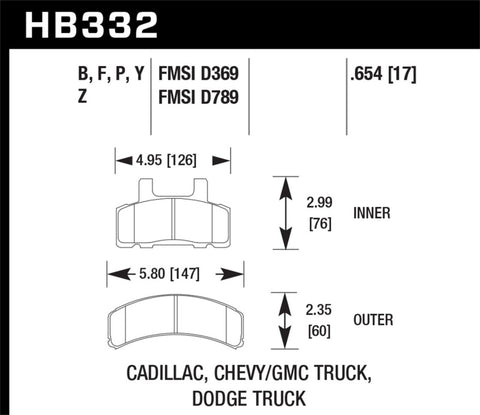 Hawk Super Duty Street Brake Pads - HB332P.654