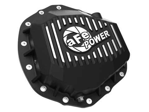 aFe 2020 Chevrolet Silverado 2500 HD Rear Differential Cover Black ; Pro Series w/ Machined Fins - 46-71260B