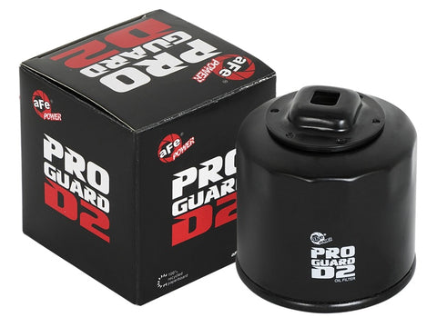 aFe Pro GUARD D2 Oil Filter 02-17 Nissan Cars L4/ 04-17 Subaru Cars H4 (4 Pack) - 44-LF017-MB