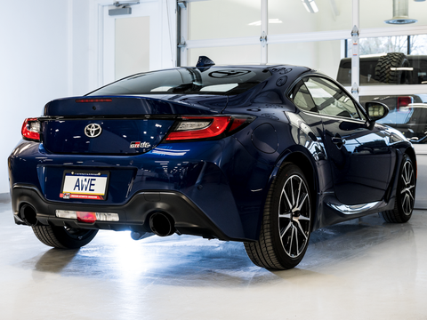 AWE Tuning Subaru BRZ/ Toyota GR86/ Toyota 86 Touring Edition Cat-Back Exhaust- Diamond Black Tips - 3015-33486