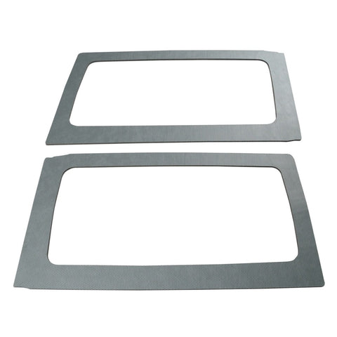 DEI 11-18 Jeep Wrangler JK 2-Door Boom Mat Rear Side Window Trim - 2 Piece - Gray Leather Look - 50166