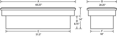 Lund 82-05 Chevy S10 (Long Bed) Ultima Single Lid Crossover Tool Box - Brite - 9200