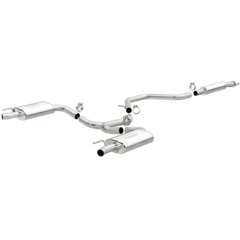 MagnaFlow Cat-Back SS 2.25/2.5in Dual Split Rear Exit Polished 3in Tip 2015 Chev Impala 3.6L V6 - 19023