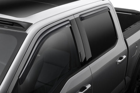 AVS 15-18 Ford F-150 Supercrew Ventvisor Outside Mount Window Deflectors 4pc - Smoke - 94975
