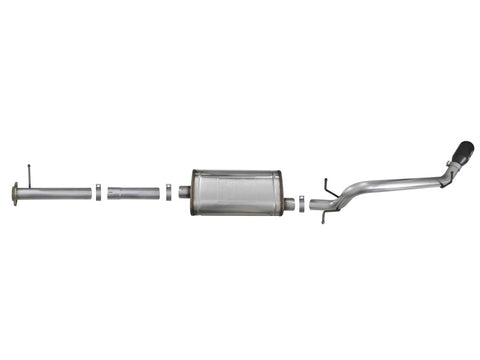 aFe Mach Force-XP Exhaust 3in CB SS 15-17 GM Colorado/Canyon 2.5L/3.6L Side Exit w/ Black Tip - 49-44058-B