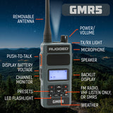Rugged Radios 5W GMRS Handheld Radio - 2 Pack - GMR5-2-PACK