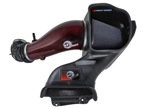 aFe 23-24 Ford F150 Raptor R Supercharged Red Carbon Track Series Air Intake w/ P5R Filter (MOQ 24) - 57-10030KR
