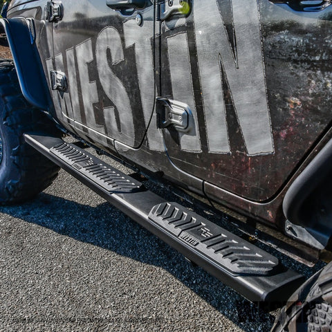 Westin 18-22 Jeep Wrangler JLU 4dr R5 Nerf Step Bars - Tex. Blk - 28-51315