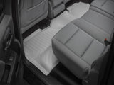 WeatherTech 14-15 Chevy Silverado 1500 Rear FloorLiner - Grey (Fits w/OEM Rear Under Seat Storage) - 465424
