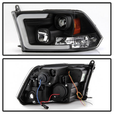 Spyder 09-16 Dodge Ram 1500 Ver 2 Proj Headlight - Light Bar Turn Signal - Blk - PRO-YD-DR09V2-SB-BK - 5086266