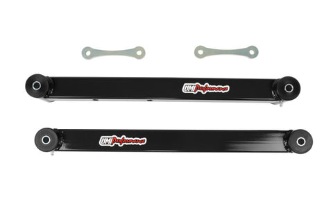 UMI Performance 78-96 GM B-Body Boxed Extended Length Lower Control Arms w/Poly Bushings - Black - 3622-B