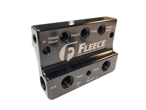 Fleece Performance 10-12 Dodge 6.7L Cummins 4th Gen Fuel Distribution Block - FPE-FFD-RF-4G