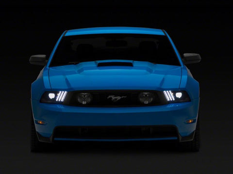 Raxiom 10-12 Ford Mustang LED Projector Headlights SEQL Turn Signals- Blk Housing (Clear Lens) - 426685