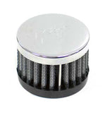 K&N Rubber Base Crankcase Vent Filter - Chrome 1in Flange ID x 2in OD x 1.5in Height - 62-1220