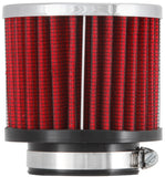 K&N 1.75in Flange ID x 3in OD x 2.5in H Chrome Finish Rubber Base Crankcase Vent Filter - 62-1480