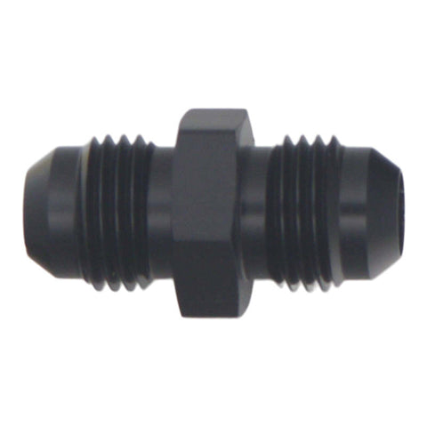 DeatschWerks 6AN Male Flare to 6AN Male Flare Coupler - Anodized Matte Black - 6-02-0202-B