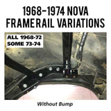 Ridetech 68-72 Nova (w/o FrameRail Bump) Double Adjustable Bolt-On 4-Link w/ Rubber Rod Ends - 11267197