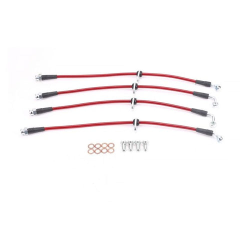 Power Stop 99-00 Honda Civic Front & Rear SS Braided Brake Hose Kit - BH00071