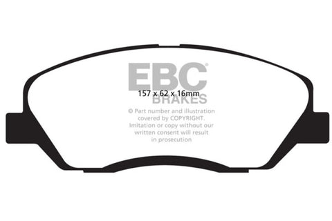 EBC 2017-2018 Hyundai Santa Fe (DM) 3.3L Ultimax2 Front Brake Pads - UD1917