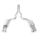Stainless Works 2018+ Ford Mustang GT 3in Redline Series Catback X-Pipe w/Active Valves & Quad Tips - M18CBXFCV