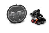 Go Rhino Xplor Blackout Series Maxline LED Hi/Low Beam w/Multi DRL (Surface Mount) 7in. - Blk - 751080711CRS