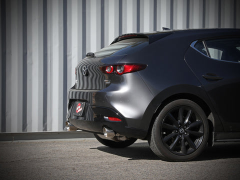 aFe 19-22 Mazda 3 L4 2.5L Takeda 3in to 2-1/2in 304 Stainless Steel Axle-Back Exhaust w/Polished Tip - 49-37023-P