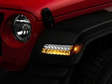 Raxiom 18-23 Jeep Wrangler JL Sport Axial Series Sequential LED Parking/Turn Signal Lights- Chrome - J155020-JL
