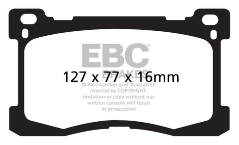 EBC 12+ Hyundai Equus 5.0 Redstuff Front Brake Pads - DP31882C