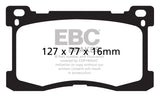 EBC 12+ Hyundai Equus 5.0 Greenstuff Front Brake Pads - DP21882