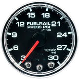 Autometer Spek-Pro Gauge Rail Press 2 1/16in 30Kpsi Stepper Motor W/Peak & Warn Blk/Chrm - P32131