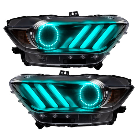 Oracle 15-17 Ford Mustang V6/GT/Shelby DRL w/ Halo Kit - ColorSHIFT w/ BC1 Controller - 2267-335
