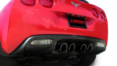 Corsa 06-13 Chevrolet Corvette C6 Z06 7.0L V8 Black Sport Axle-Back Exhaust - 14164BLK