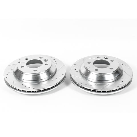Power Stop 07-15 Audi Q7 Rear Evolution Drilled & Slotted Rotors - Pair - EBR1013XPR