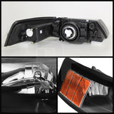 xTune Ford Mustang 99-04 OEM Amber Headlights Black HD-JH-FM99-AM-BK - 5064349