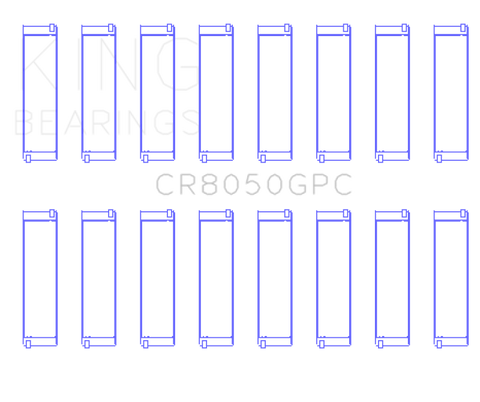 King Engine Bearings BMW S63N/ N63/ S63/ N63N (Size 0.26) Connecting Rod Bearing Set - CR8050GPC.026